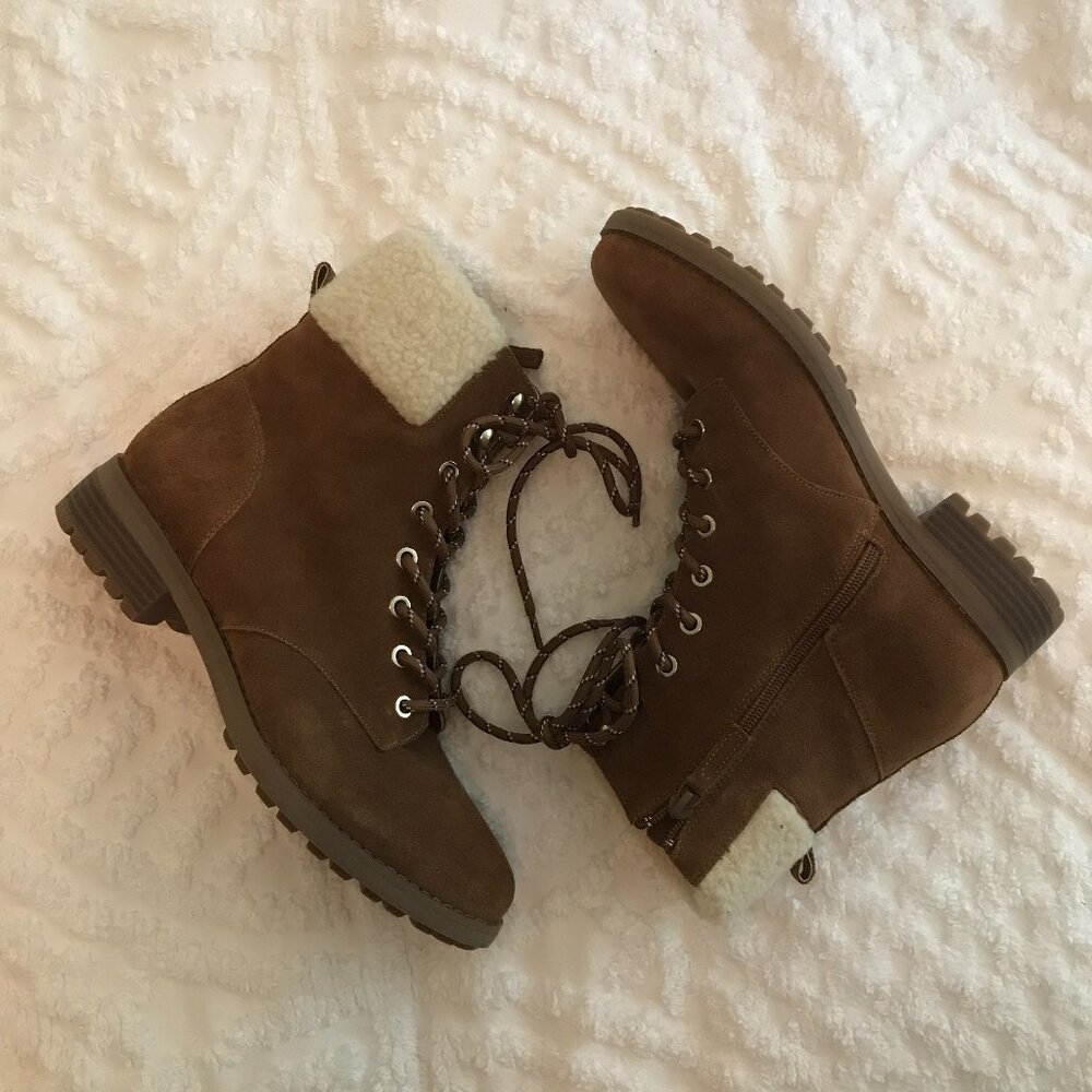 'Violet & Red' Brown Laced Samara Ankle Boots - Size 8